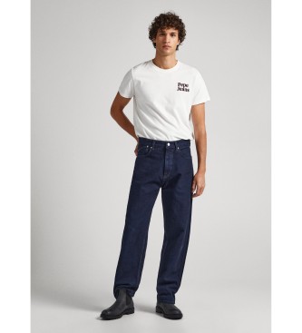 Pepe Jeans Granatowe spodnie Dan Canvas