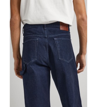Pepe Jeans Granatowe spodnie Dan Canvas