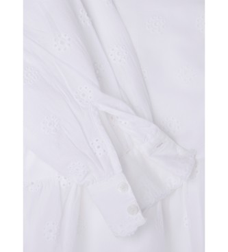 Pepe Jeans Blouse With Openwork Details white