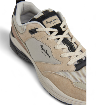 Pepe Jeans Dave Road Leather Sneakers bege
