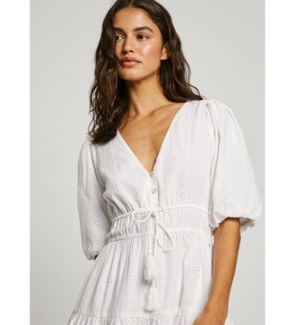 Pepe Jeans Robe de jour blanche
