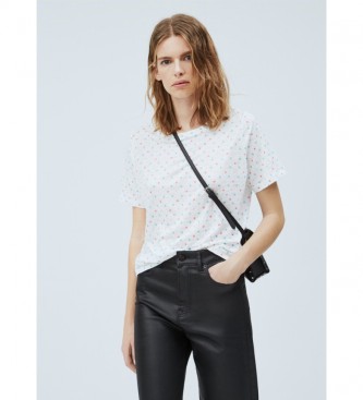 Pepe Jeans Denise white t-shirt with polka dots