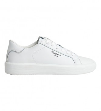 Pepe Jeans Dobbie Bass Leather Sneakers white