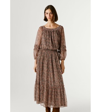 Pepe Jeans Vestido Dorotea castanho