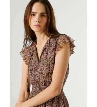 Pepe Jeans Vestido Doty castanho