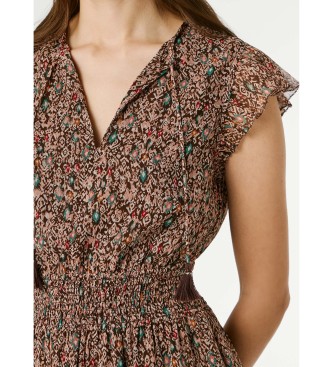 Pepe Jeans Vestido Doty castanho