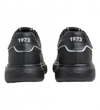 Pepe Jeans Eaton Basic - Sneakers i lder svart