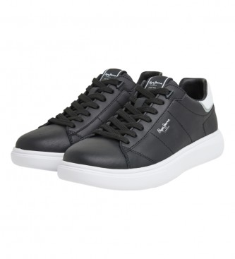 Pepe Jeans Eaton Basic Leren Sneakers zwart