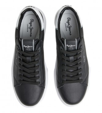 Pepe Jeans Eaton Basic Leren Sneakers zwart