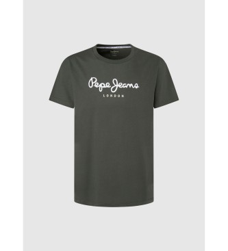 Pepe Jeans Dunkelgrnes Eggo-T-Shirt
