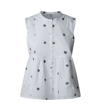 Pepe Jeans Katoenen blouse Elvire wit