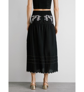 Pepe Jeans Midi skirt Epsom black