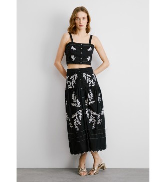 Pepe Jeans Midi skirt Epsom black