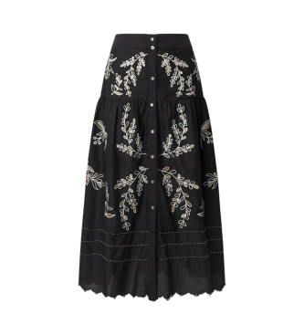 Pepe Jeans Midi skirt Epsom black