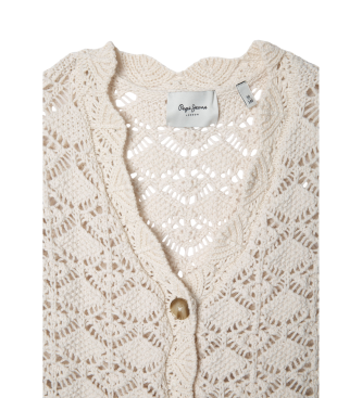 Pepe Jeans Gilet Erin blanc cru