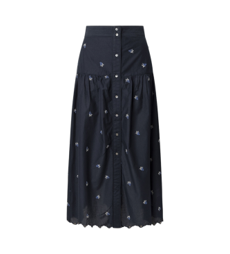 Pepe Jeans Saia midi azul-marinho uniforme