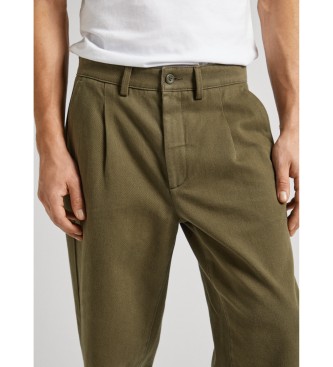 Pepe Jeans Spodnie zmęczeniowe zielone