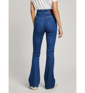 Pepe Jeans Skinny fit jeans met hoge taille  blauw