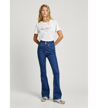 Pepe Jeans Skinny fit jeans met hoge taille  blauw