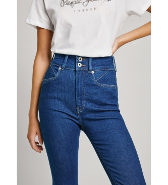 Pepe Jeans Skinny fit jeans met hoge taille  blauw