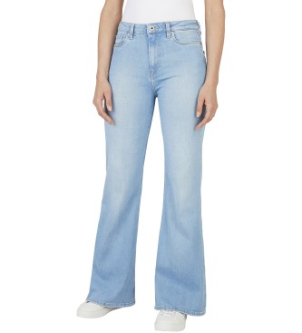 Pepe Jeans Kavbojke v kroju flare Willa modre barve