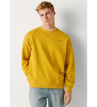Pepe Jeans Felpa color senape con piccolo logo Geo
