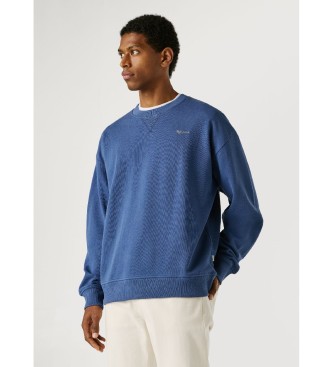Pepe Jeans Felpa blu navy con piccolo logo Geo