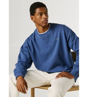 Pepe Jeans Felpa blu navy con piccolo logo Geo