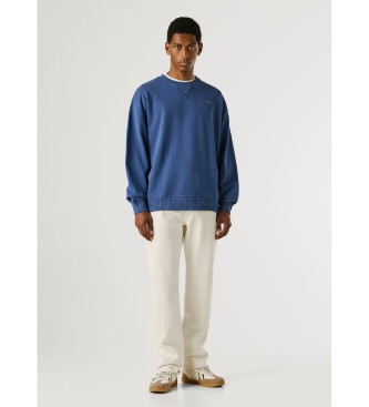 Pepe Jeans Felpa blu navy con piccolo logo Geo