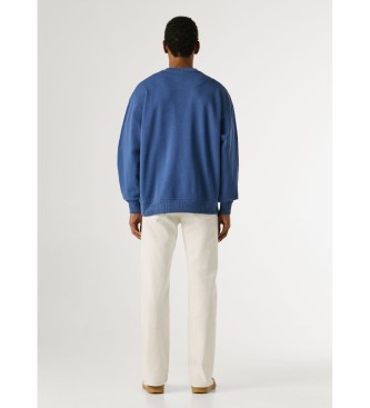 Pepe Jeans Felpa blu navy con piccolo logo Geo