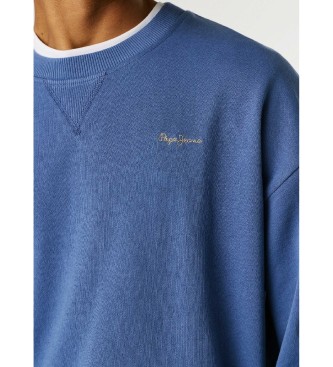 Pepe Jeans Felpa blu navy con piccolo logo Geo