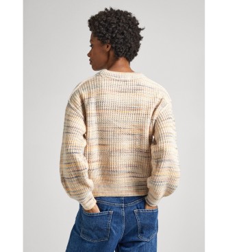 Pepe Jeans Beżowy sweter Glo