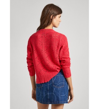 Pepe Jeans Cardigan Grace rdeča