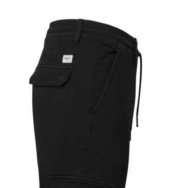 Pepe Jeans Pantalon cargo slim noir