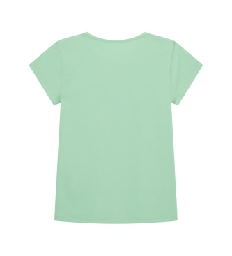 Pepe Jeans T-shirt Hana Glitter vert