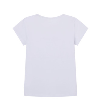 Pepe Jeans Hana T-majica z bleščicami bela