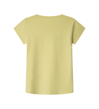 Pepe Jeans Maglietta gialla glitterata Hana
