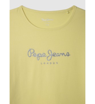 Pepe Jeans Maglietta gialla glitterata Hana