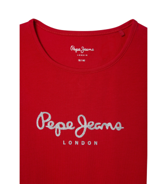 Pepe Jeans Hana Glitter N T-shirt rood