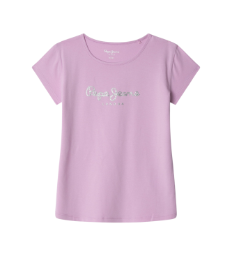 Pepe Jeans Maglietta rosa glitterata Hana