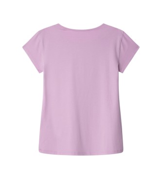 Pepe Jeans Maglietta rosa glitterata Hana