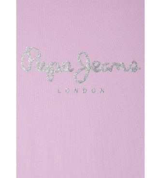 Pepe Jeans Maglietta rosa glitterata Hana