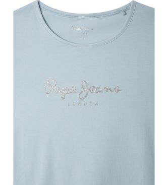 Pepe Jeans T-shirt  paillettes Hana bleu