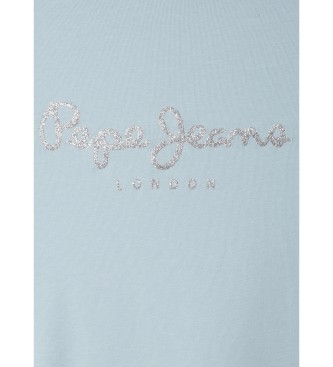 Pepe Jeans T-shirt  paillettes Hana bleu