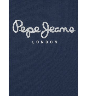 Pepe Jeans Maglietta blu navy glitterata Hana