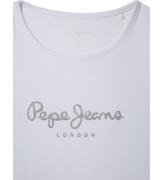 Pepe Jeans Hana Glitter T-shirt blanc