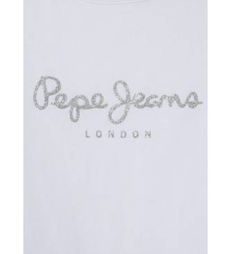 Pepe Jeans Hana Glitter T-shirt blanc
