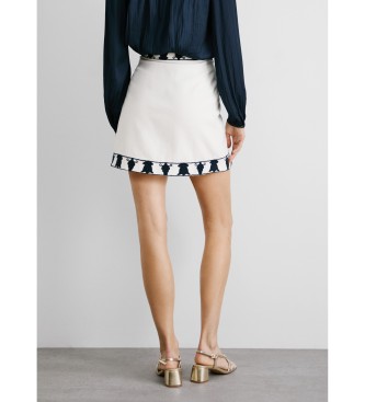 Pepe Jeans Short skirt in cotton canvas white, black