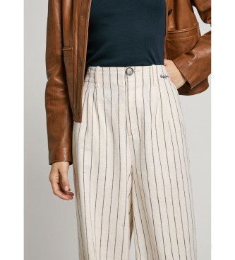 Pepe Jeans Pantaln ancho Herly blanco