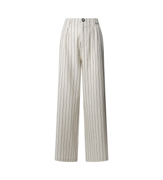 Pepe Jeans Pantaloni bianchi a gamba larga Herly